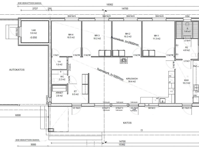 pohjapiirustus kt10 peilikuva